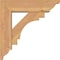 Ekena Millwork Merced Traditional Smooth Bracket w/ Offset Brace, Western Red Cedar, 5 1/2"W x 18"D x 18"H BKT0604X18X18MRC01SWR - alternate 4